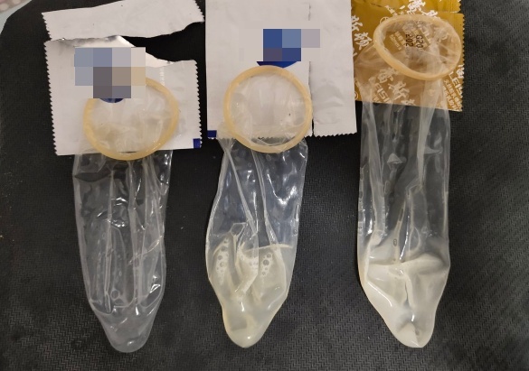 刚刚使用完的避孕套大概长什么样子
