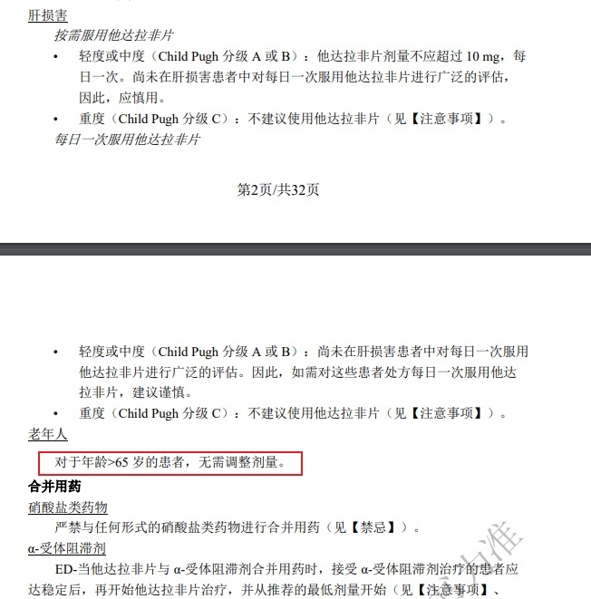 75岁以上可以吃他达拉非片吗